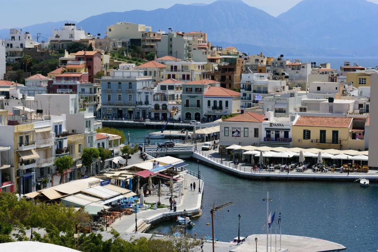 Luxury Lake View Center House Agios Nikolaos Exteriör bild